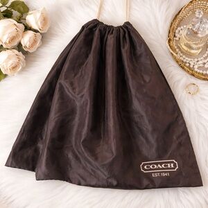 Coach EST 1941 Brown Drawstring Dust Bag Purse Storage Pouch Logo